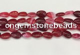 CAA4697 15.5 inches 12*16mm flat teardrop banded agate beads wholesale