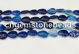 CAA4699 15.5 inches 12*16mm flat teardrop banded agate beads wholesale