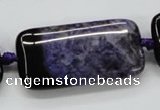 CAA470 15.5 inches 20*40mm rectangle agate druzy geode beads