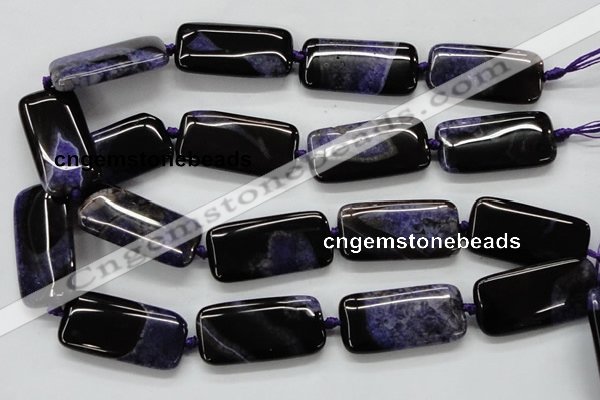 CAA470 15.5 inches 20*40mm rectangle agate druzy geode beads