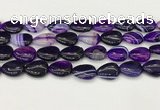 CAA4703 15.5 inches 13*18mm flat teardrop banded agate beads wholesale