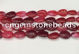 CAA4705 15.5 inches 13*18mm flat teardrop banded agate beads wholesale