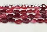 CAA4713 15.5 inches 15*20mm flat teardrop banded agate beads wholesale