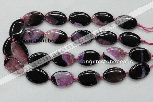 CAA472 15.5 inches 20*30mm oval agate druzy geode beads