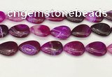 CAA4720 15.5 inches 18*25mm flat teardrop banded agate beads wholesale