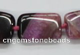 CAA473 15.5 inches 18*28mm rectangle agate druzy geode beads