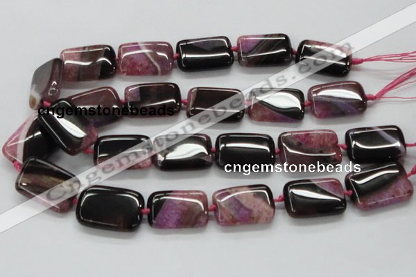 CAA473 15.5 inches 18*28mm rectangle agate druzy geode beads