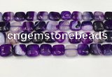 CAA4735 15.5 inches 12*12mm square banded agate beads wholesale