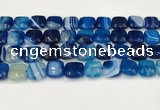 CAA4739 15.5 inches 12*12mm square banded agate beads wholesale