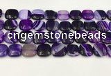 CAA4742 15.5 inches 14*14mm square banded agate beads wholesale
