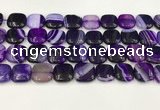 CAA4742 15.5 inches 14*14mm square banded agate beads wholesale