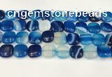 CAA4746 15.5 inches 14*14mm square banded agate beads wholesale