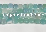 CAA4753 15.5 inches 16*16mm square banded agate beads wholesale