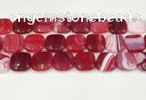 CAA4768 15.5 inches 20*20mm square banded agate beads wholesale