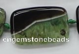 CAA477 15.5 inches 25*40mm rectangle agate druzy geode beads