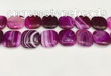 CAA4775 15.5 inches 25*25mm square banded agate beads wholesale
