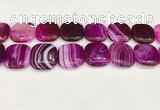 CAA4775 15.5 inches 25*25mm square banded agate beads wholesale