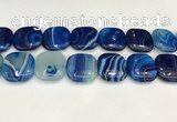 CAA4778 15.5 inches 25*25mm square banded agate beads wholesale