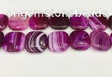 CAA4783 15.5 inches 30*30mm square banded agate beads wholesale