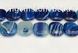 CAA4786 15.5 inches 30*30mm square banded agate beads wholesale