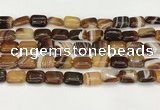 CAA4789 15.5 inches 10*14mm rectangle banded agate beads wholesale