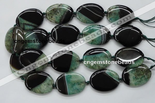 CAA479 15.5 inches 30*40mm oval agate druzy geode beads