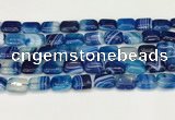 CAA4794 15.5 inches 10*14mm rectangle banded agate beads wholesale