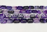 CAA4798 15.5 inches 12*16mm rectangle banded agate beads wholesale