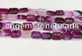 CAA4799 15.5 inches 12*16mm rectangle banded agate beads wholesale