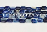 CAA4802 15.5 inches 12*16mm rectangle banded agate beads wholesale