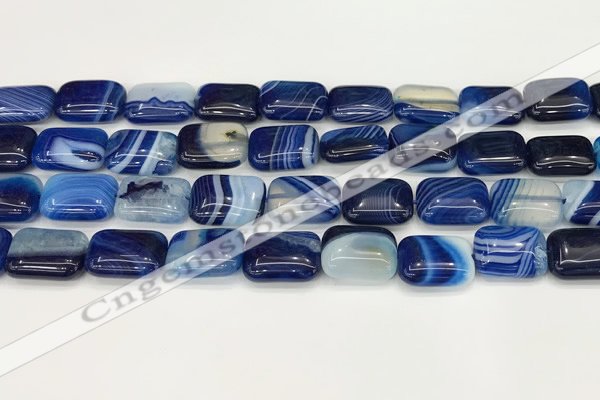 CAA4802 15.5 inches 12*16mm rectangle banded agate beads wholesale