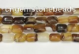 CAA4805 15.5 inches 13*18mm rectangle banded agate beads wholesale