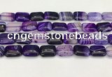 CAA4806 15.5 inches 13*18mm rectangle banded agate beads wholesale