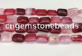 CAA4808 15.5 inches 13*18mm rectangle banded agate beads wholesale