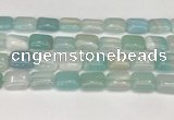 CAA4809 15.5 inches 13*18mm rectangle banded agate beads wholesale