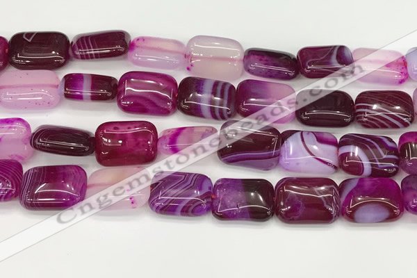 CAA4815 15.5 inches 15*20mm rectangle banded agate beads wholesale