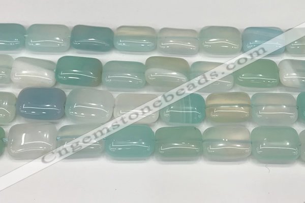 CAA4817 15.5 inches 15*20mm rectangle banded agate beads wholesale