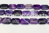 CAA4822 15.5 inches 18*25mm rectangle banded agate beads wholesale