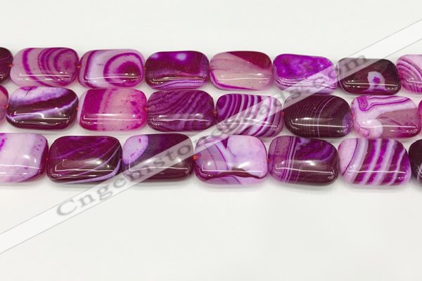 CAA4823 15.5 inches 18*25mm rectangle banded agate beads wholesale