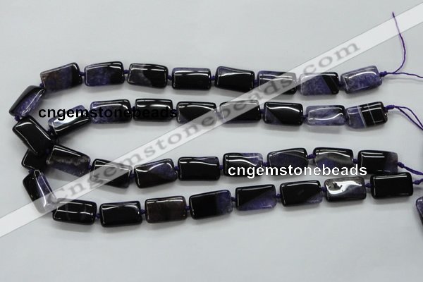 CAA483 15.5 inches 12*20mm rectangle agate druzy geode beads