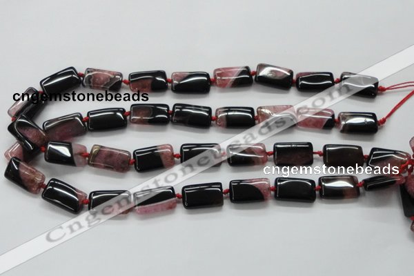 CAA484 15.5 inches 12*20mm rectangle agate druzy geode beads