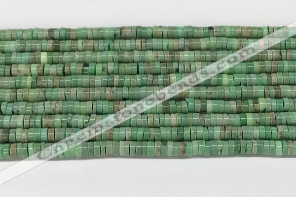 CAA4850 15.5 inches 2*4mm heishi grass agate beads wholesale