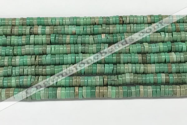 CAA4851 15.5 inches 2*5mm heishi grass agate beads wholesale