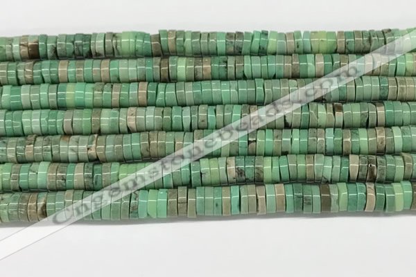 CAA4852 15.5 inches 2*6mm heishi grass agate beads wholesale