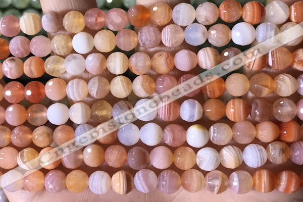 CAA4855 15.5 inches 6mm faceted round botswana agate beads