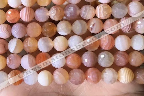 CAA4857 15.5 inches 10mm faceted round botswana agate beads