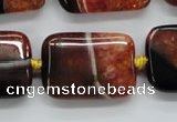 CAA486 15.5 inches 20*30mm rectangle agate druzy geode beads