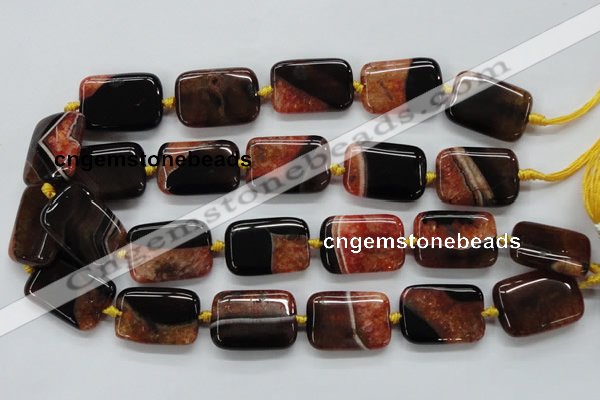 CAA486 15.5 inches 20*30mm rectangle agate druzy geode beads