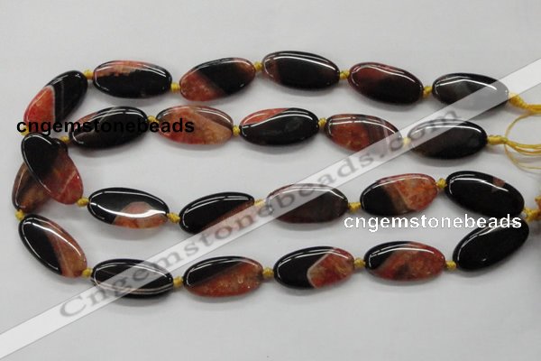 CAA488 15.5 inches 15*30mm oval agate druzy geode beads