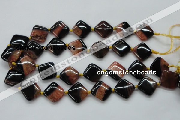 CAA489 15.5 inches 20*20mm diamond agate druzy geode beads